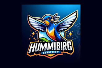 make amazing hummingbird mascot logo with creative concepts