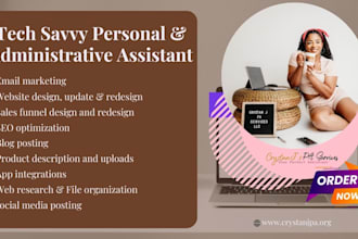 manage your CRM, automations and funnels as a tech virtual assistant