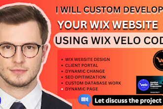 build wix website design using wix velo code SEO optimization, wix expert