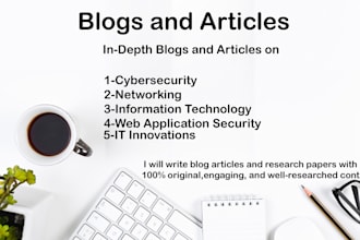write SEO optimized, engaging blog posts on cybersecurity, IT, or networking