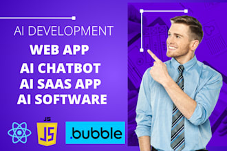 build bubble saas app, bubble mvp website, ai chatbot, llm software, ai web app