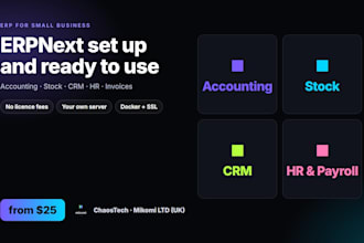 install and set up erpnext with CRM and HR for your business