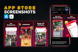 design professional app store screenshots for play store and app store in 24hrs