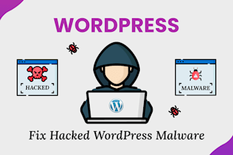 fix hacked malware infected wordpress site and secure it