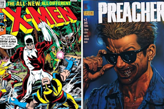 draw vintage comic illustration retro art vintage poster in 80s comic style