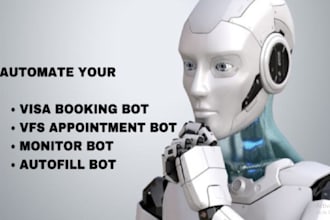 build vfs appointment bot, vfs booking bot, tls bot, bls booking bot