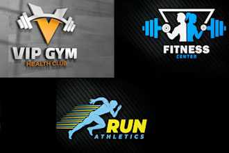design unique trendy fitness , gym, health and sports logo design