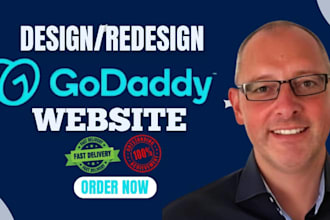 develop godaddy website, design or redesign godaddy, business website godaddy
