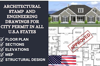 draw stamp architectural engineering drawings framing plan mep deck city permit