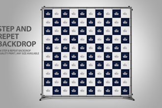 design unique step and repeat backdrops for your event or brand