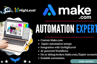 do make com automation, make com scenario, zapier ai automation, ghl automation