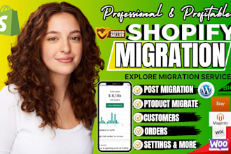 migrate wix, wordpress, big commerce, squarespace, magento store to shopify