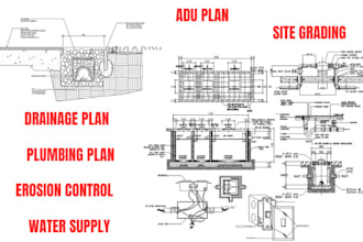 provide pe stamped plumbing and drainage plans for permits