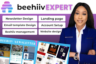 design beehiiv newsletter, beehive landing page setup beehive ai newsletter