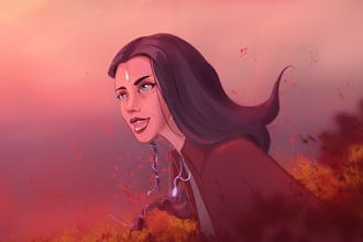 illustrate anything in manga anime art style