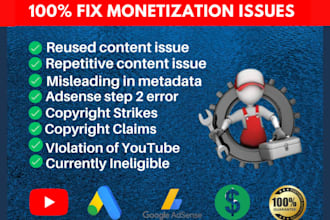 fix issue on youtube monetization and adsense fix in, step 2, identity, tax