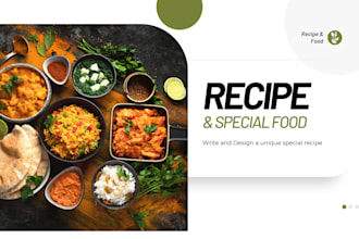 create write and design custom recipes for cookbooks, recipe books, and ebooks