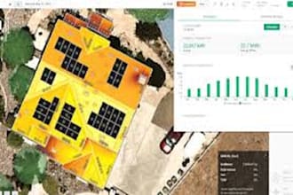 design solar permit drawing on autocad pv system on helioscope structur pe stamp