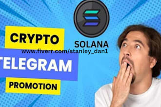 promote crypto, nfts, solana,meme coins, telegram ads campaign to 500k audience