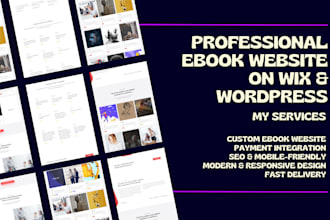 design, develop, or redesign a high converting ebook website wix, wordpress