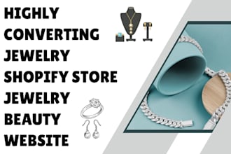 design jewelry shopify store beauty website necklace bracelets jewelry website