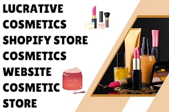 design cosmetics shopify store cosmetics website makeup lip gloss beauty website