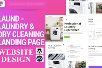 design commercial laundry, dry cleaning service residential laundry website