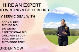 be your bio writer ebook description book summary childrens book  author bio