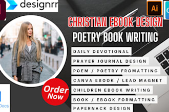 write, design, format christian ebook, prayer journal, daily devotion amazon KDP