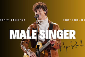 be male vocalist, pop rock singer songwriter, rnb, hip hop edm music producer