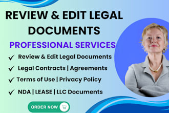 expertly review contracts and legal documents for compliance