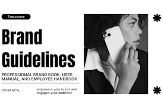 design a professional brand book user manual and employee handbook with guide