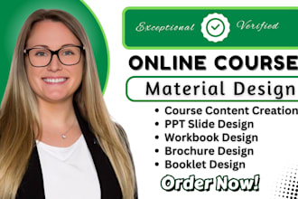 do online course material, design workbook, booklet, journal, brochure, flipbook