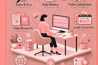be your virtual assistant for data entry, web research, and admin support