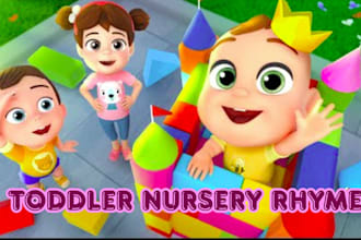 create 2d toddler kids animation education learning video for kids