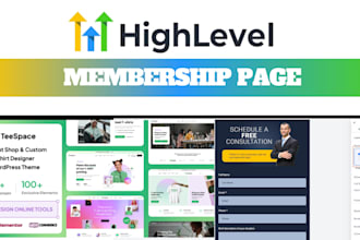 design gohighlevel sales ghl product page membership page checkout page