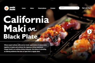 build restaurant website, catering coffee shop, food website with online booking