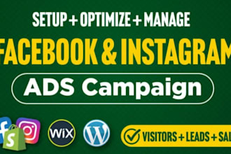 set up facebook ads, meta ads and instagram ads for sales and leads