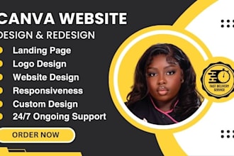 canva website design landing page website design