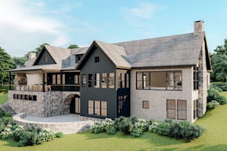 do interior and exterior of your house and villa rendering