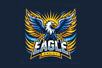 design high quality eagle mascot logo with express delivery
