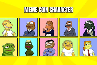 crypto, memecoin animation memecoin art, illustration video, and memecoin video