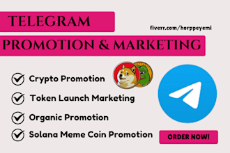 do crypto telegram promotion token marketing solana memecoin promotion