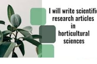 write scientific research articles in horticultural sciences