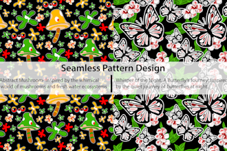 create seamless patterns for textile and fabric print