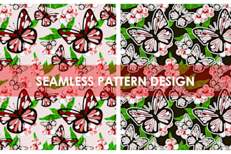 create seamless patterns for textile and fabric print
