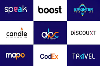 do modern minimalist wordmark logo design with victor files