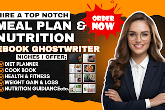 be your nutritionist, diet planner, meal planner, weight gain ebook writer