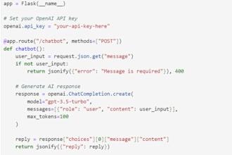 build a custom ai chatbot with openai and nlp for your website or business