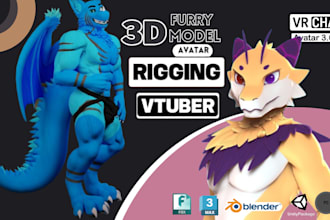 do 3d model vrchat avatar furry avatar vrc avatar vr character vtuber nsfw anime
